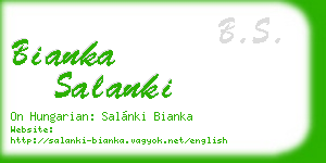 bianka salanki business card